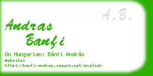 andras banfi business card