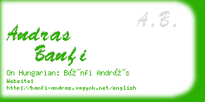 andras banfi business card